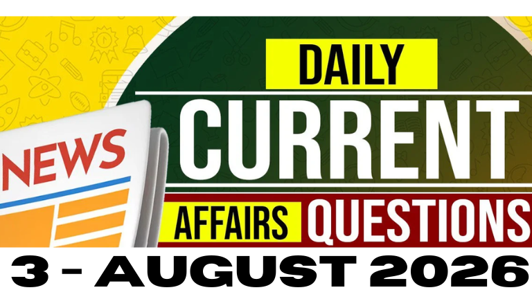 3 August 2026 Current Affairs in Kannada